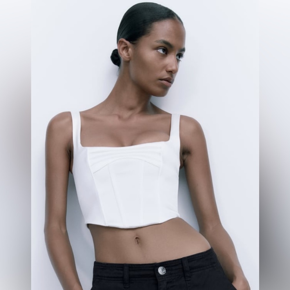 Zara satin effect corset